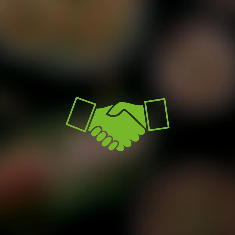 Attraktiver Arbeitsvertrag Icon Handschlag